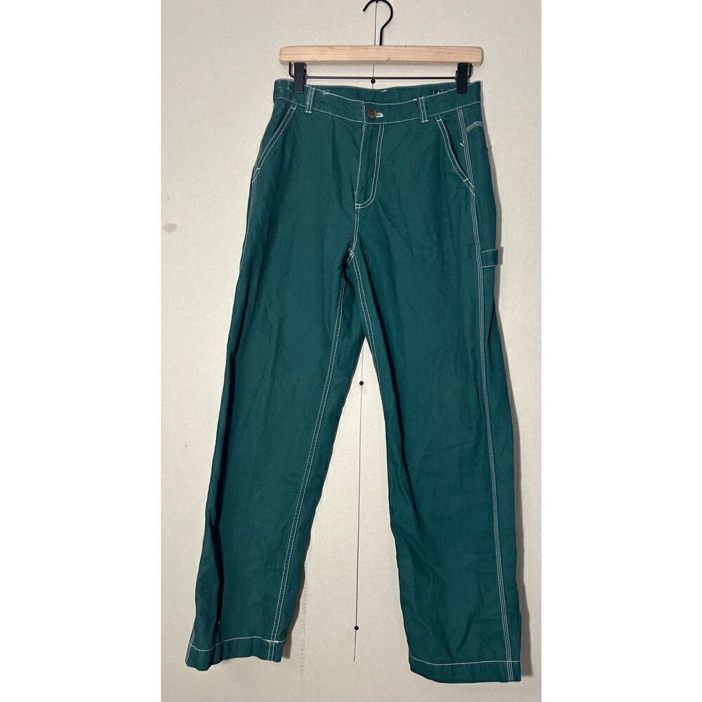 NWT Gap High Rise 90's Loose Carpenter Pants June Bug Green Sz 4